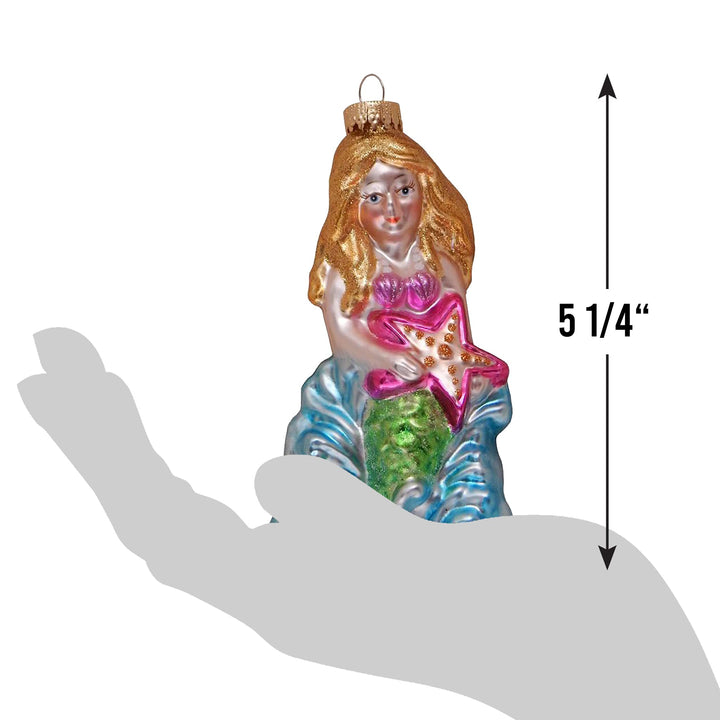 5 1/4" (133mm) Mermaid with Starfish Figurine Ornaments, 1/Box, 6/Case, 6 Pieces