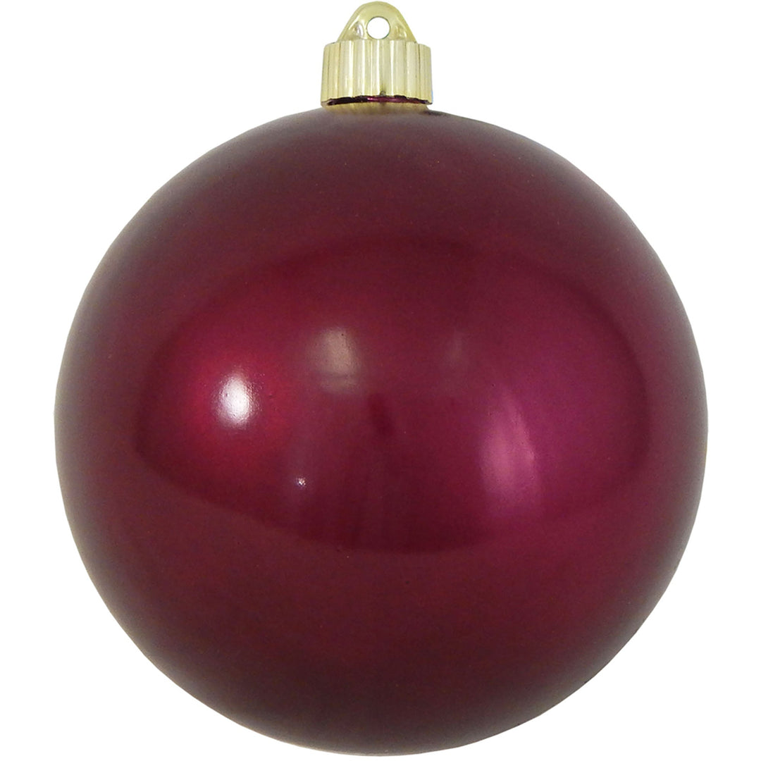 6" (150mm) Commercial Shatterproof Ball Ornament, Shiny Merlot Red, 2 per Bag, 6 Bags per Case, 12 Pieces