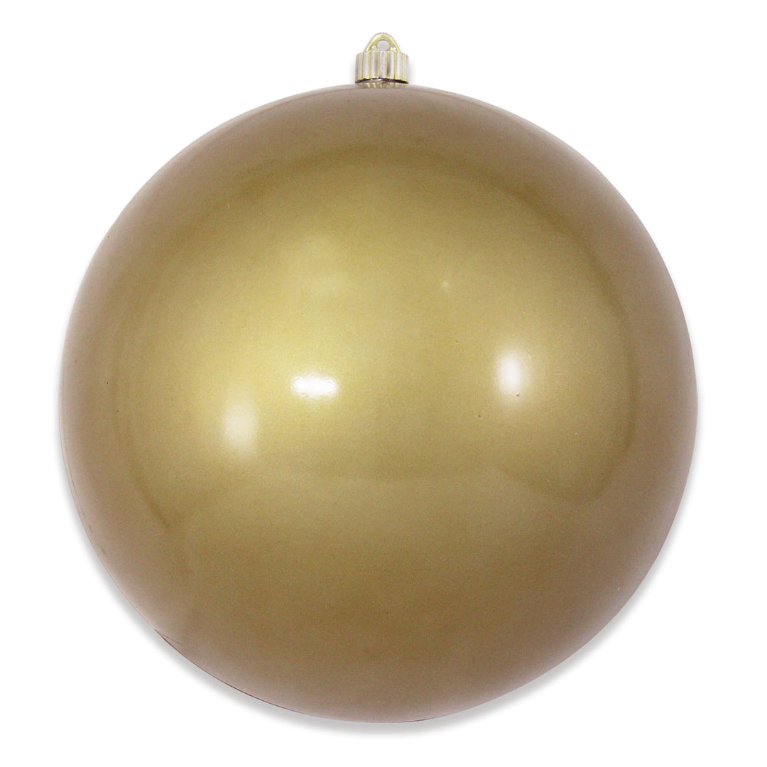 12" (300mm) Giant Commercial Shatterproof Ball Ornament, Candy Gold, Case, 2 Pieces