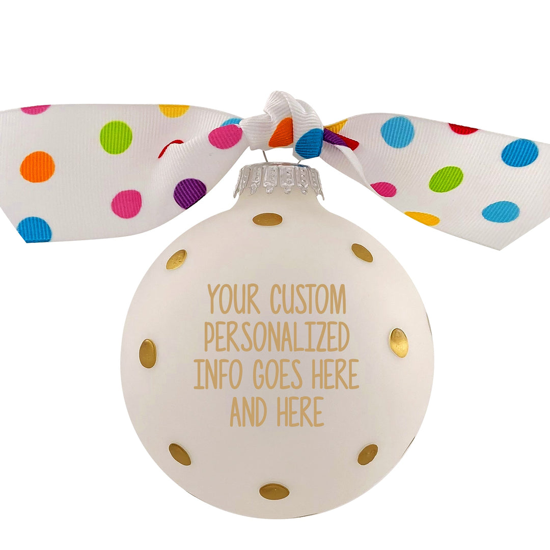 3 1/4" (80mm) Personalizable Hugs Specialty Gift Ornaments, Frost Glass Ball with Daughters are Miracles