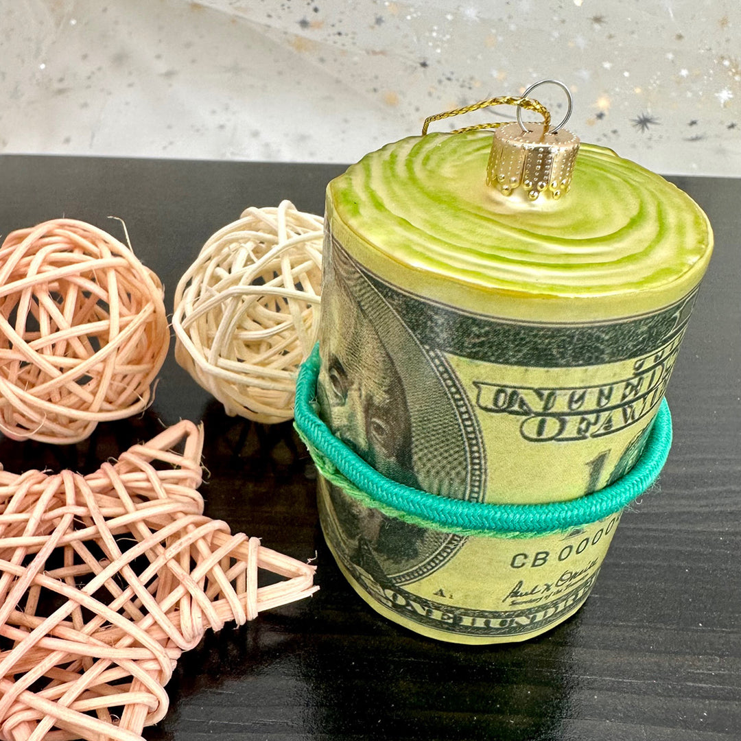 4" (100mm) Money Roll Figurine Ornaments, 1/Box, 6/Case, 6 Pieces