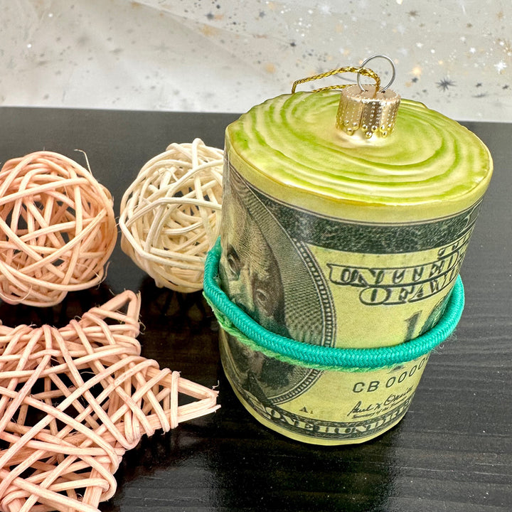 4" (100mm) Money Roll Figurine Ornaments, 1/Box, 6/Case, 6 Pieces
