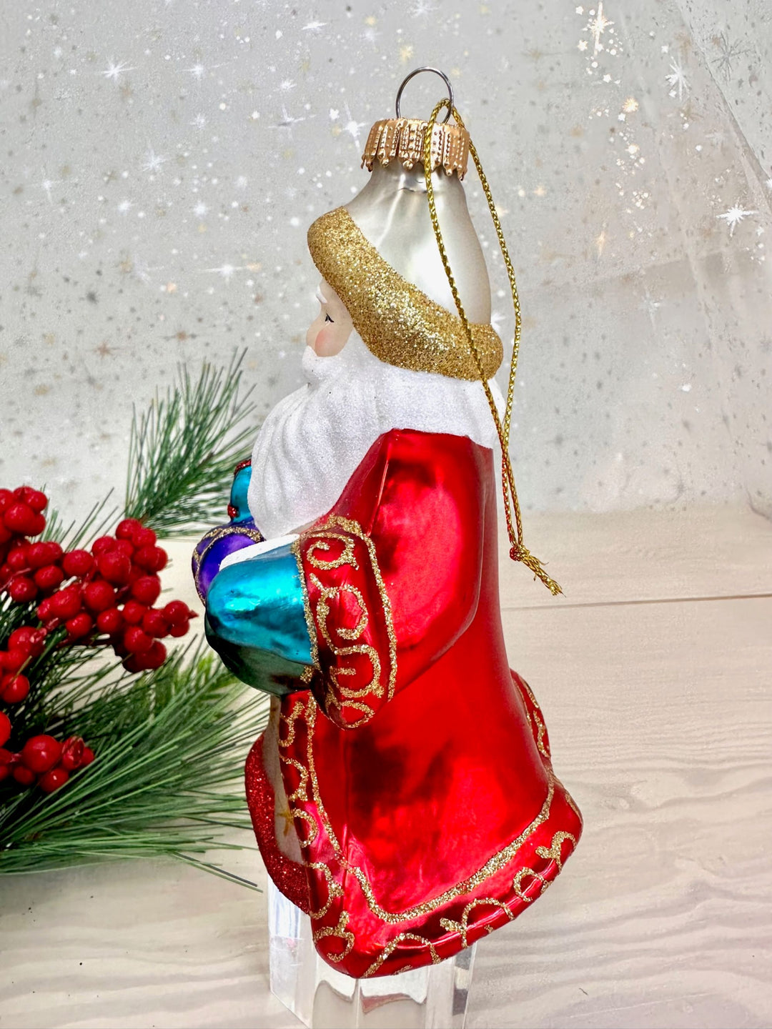 5 1/4" (133mm) Santa Ornaments, 1/Box, 6/Case, 6 Pieces