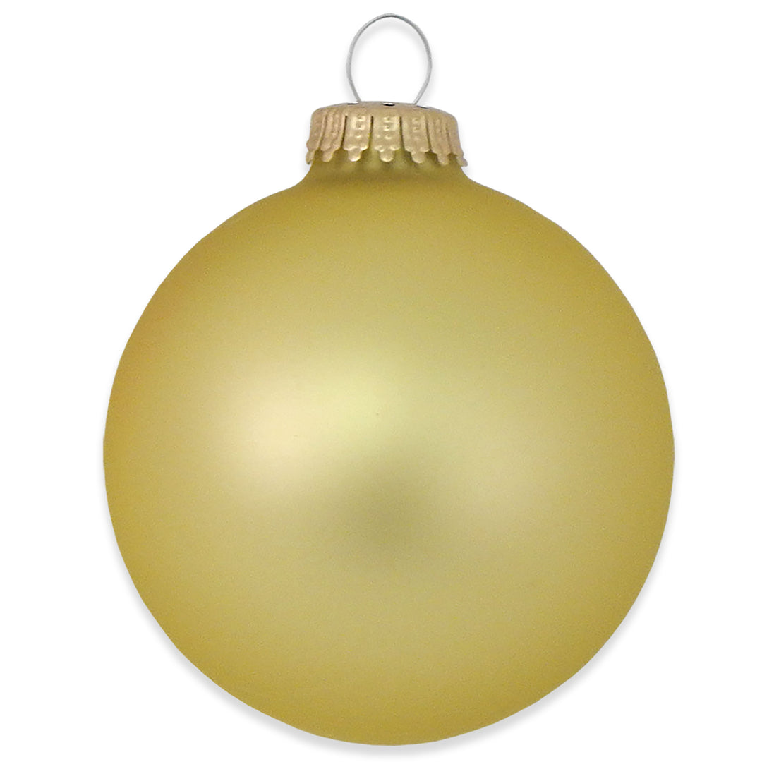 2 5/8" (67mm) Ball Ornaments, Gold/Frost with Gold Bethlehem Scene Variety Set, 12/Box, 12/Case, 144 Pieces