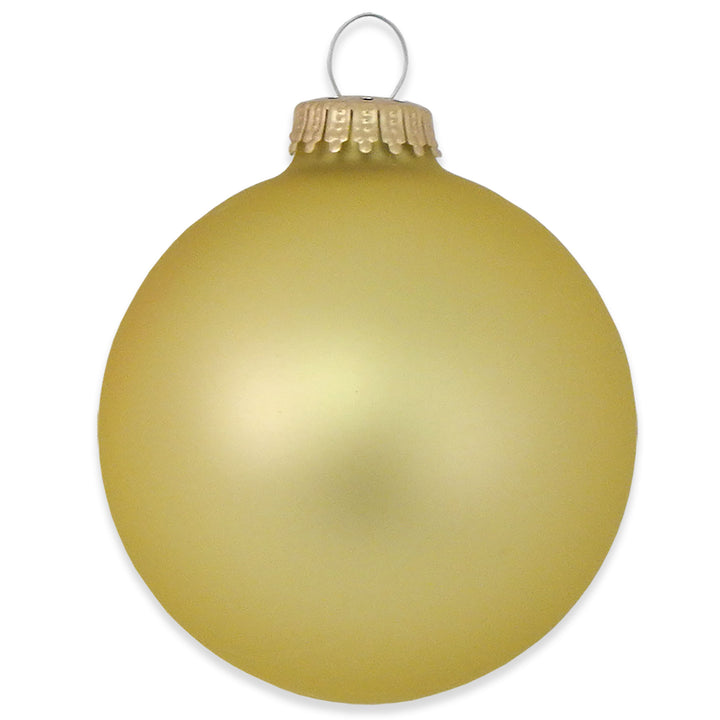 2 5/8" (67mm) Ball Ornaments, Gold/Frost with Gold Bethlehem Scene Variety Set, 12/Box, 12/Case, 144 Pieces