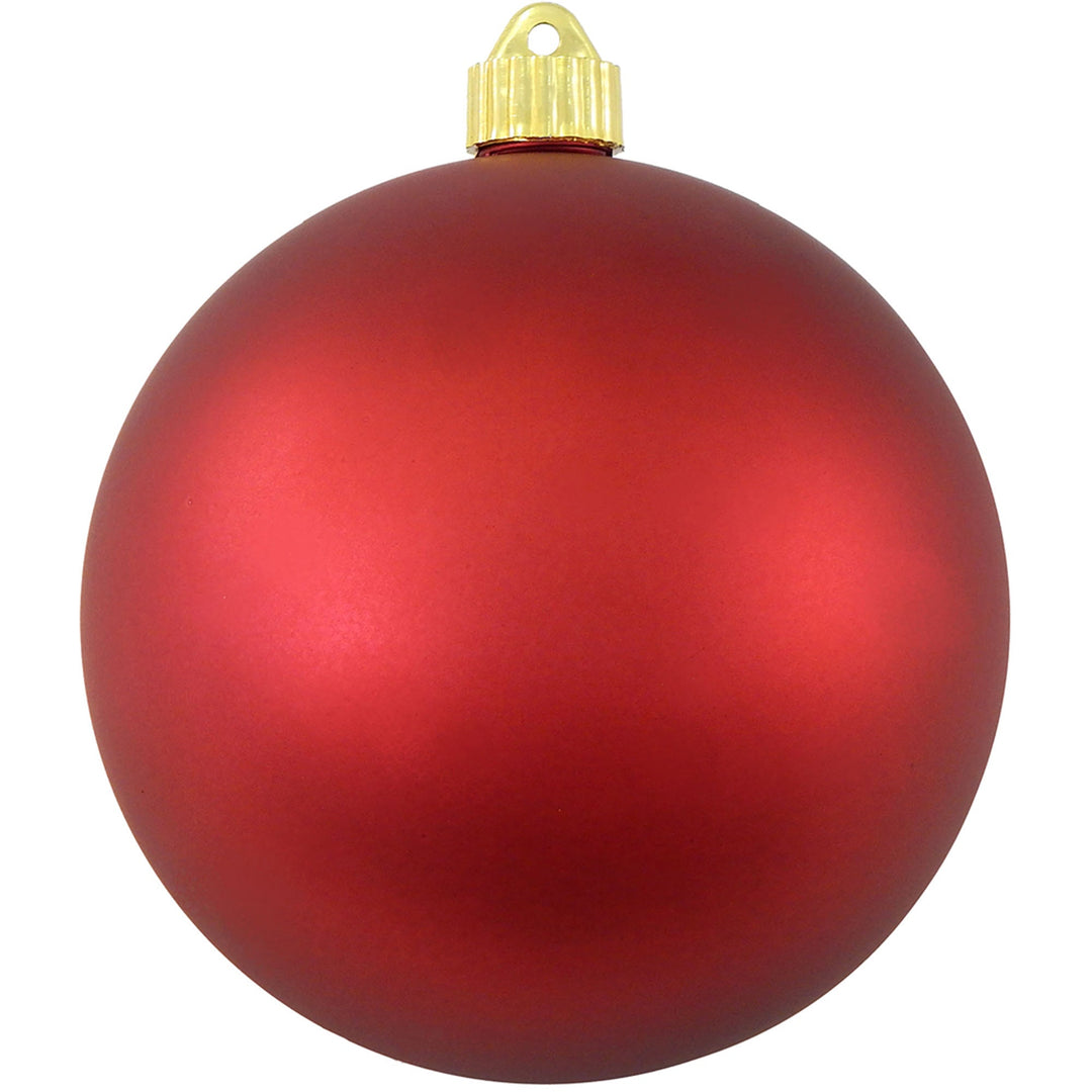 6" (150mm) Large Commercial Shatterproof Ball Ornaments, Red Alert, 1/Box, 12/Case, 12 Pieces