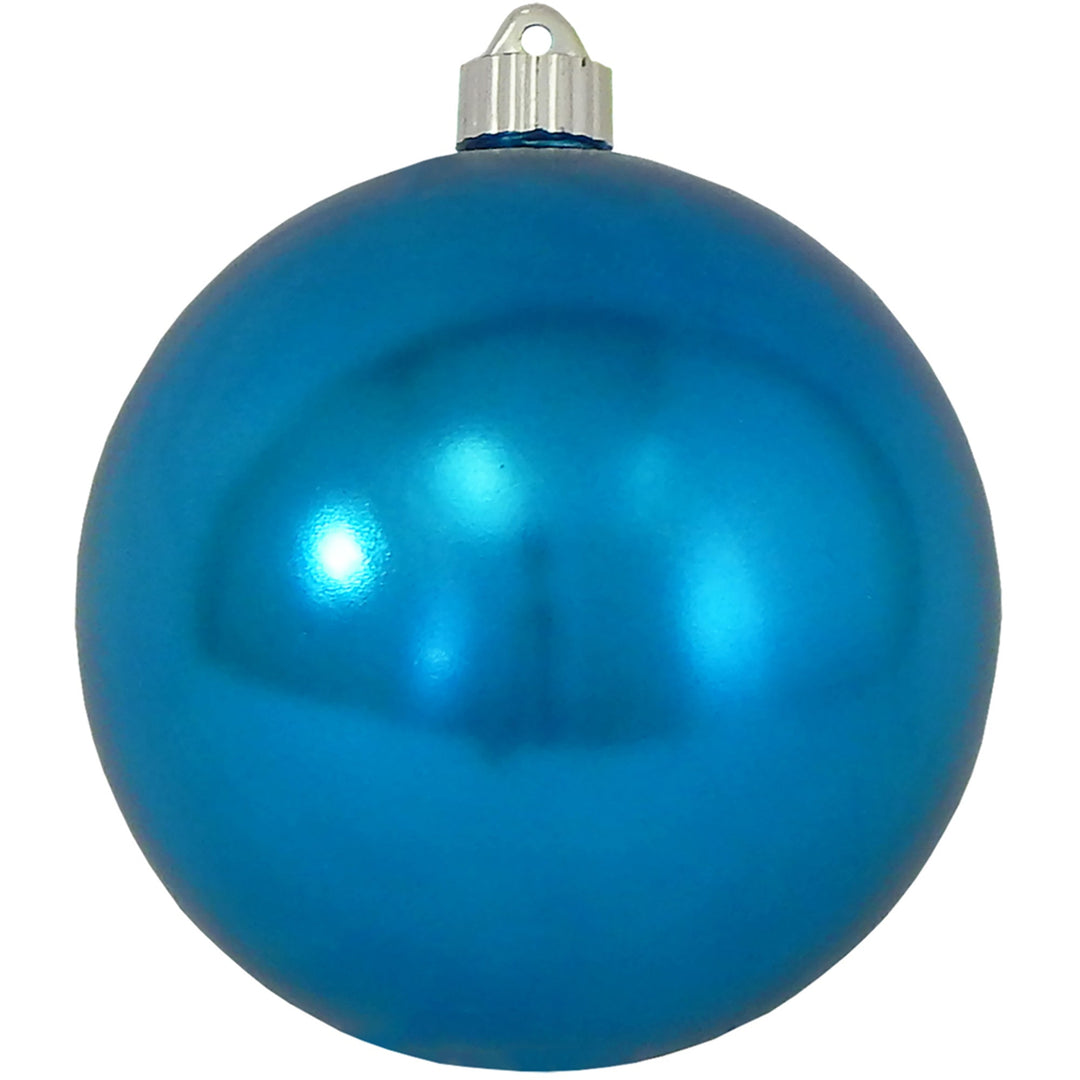 6" (150mm) Commercial Shatterproof Ball Ornament, Shiny Balmy Seas Blue, 2 per Bag, 6 Bags per Case, 12 Pieces