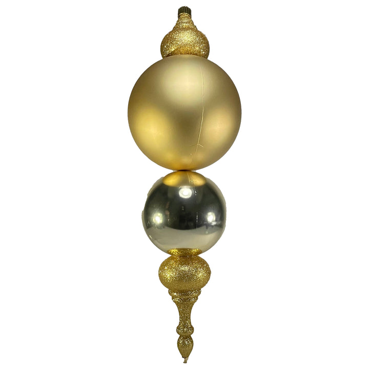 25.5" Giant Commercial Shatterproof Multipiece Finials, Gold, Case, 2 Pieces