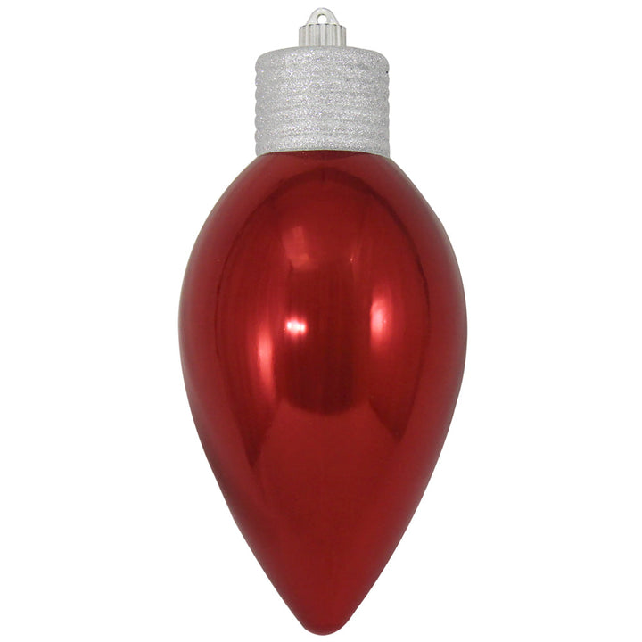 12" (300mm) Giant Commercial Shatterproof C9 Light Bulb Ornament, Sonic Red, Case, 6 Pieces