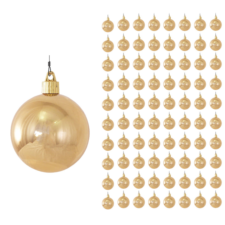 3 1/4" (80mm) Commercial Pre-Wired Shatterproof Ball Ornament, Vivacious Purple, Case, 80 Pieces