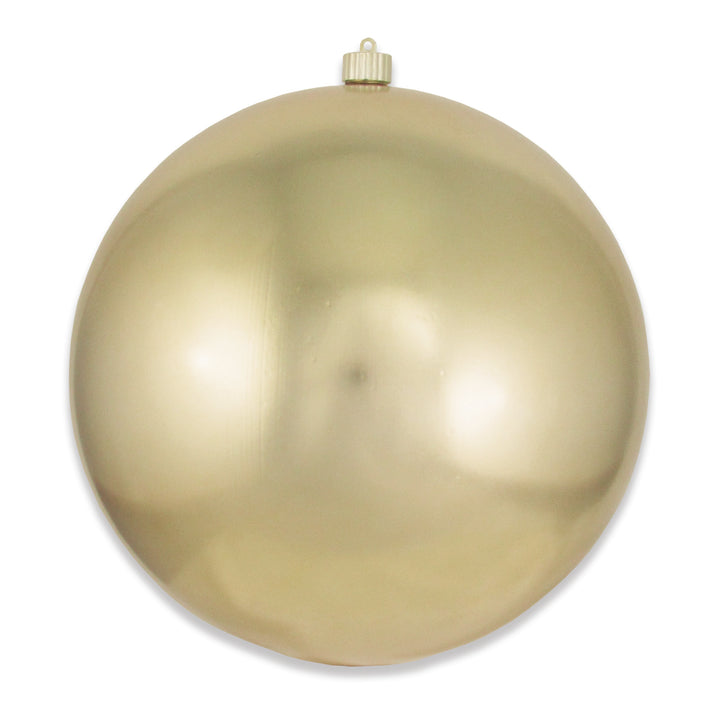 12" (300mm) Giant Commercial Shatterproof Ball Ornament, Gilded Gold, Case, 2 Pieces