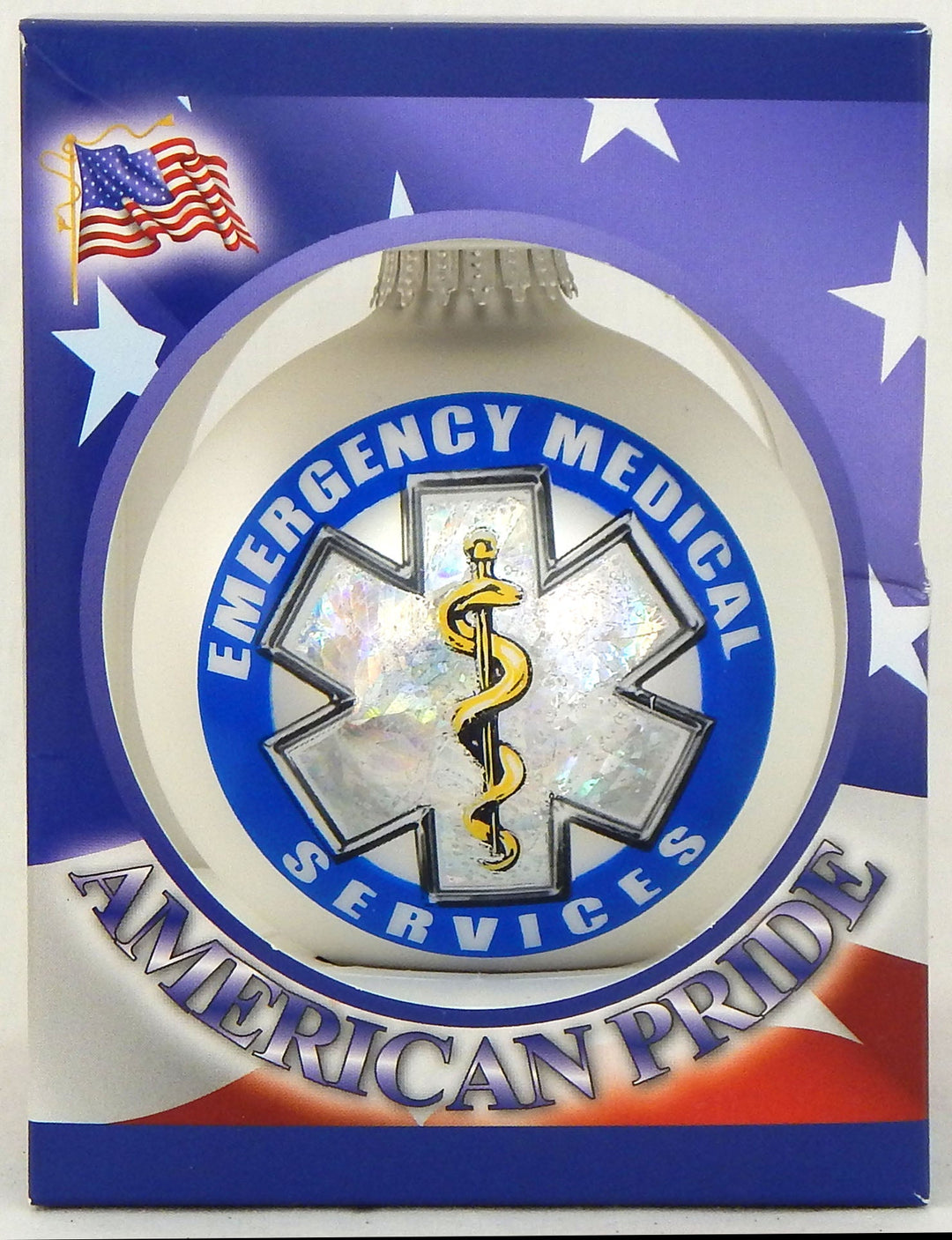 3 1/4" (80mm) Ball Ornaments, First Responder Logos, Multi, 1/Box, 12/Case, 12 Pieces