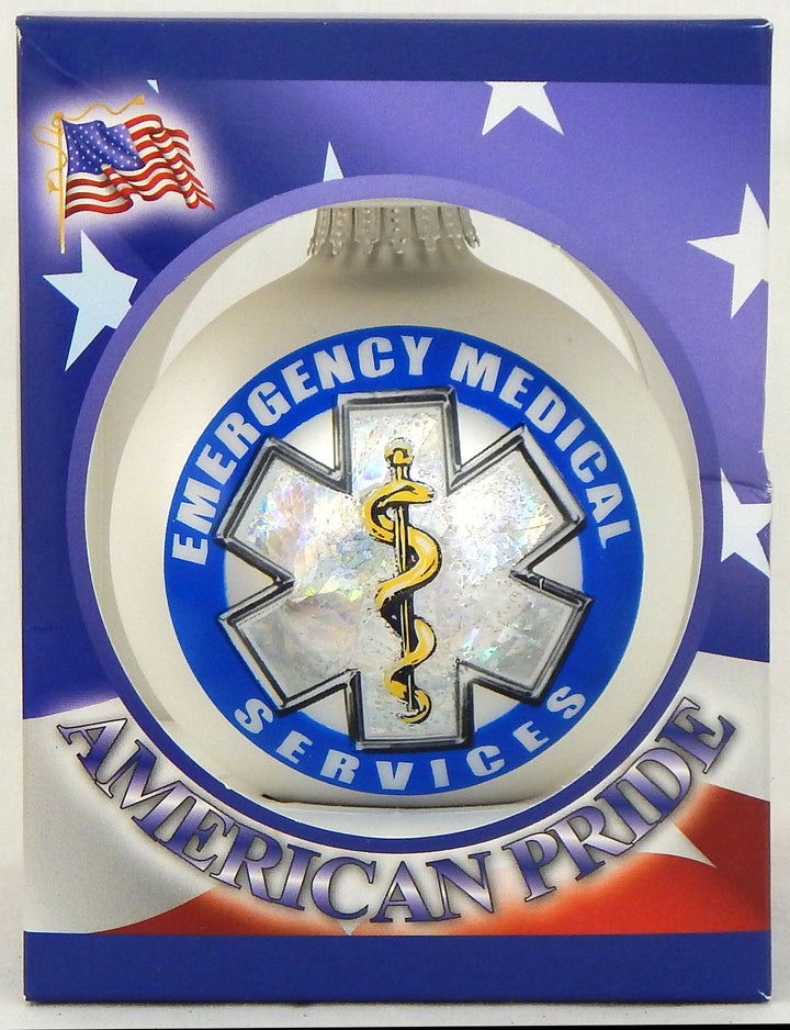 3 1/4" (80mm) Ball Ornaments, First Responder Logos, Multi, 1/Box, 12/Case, 12 Pieces