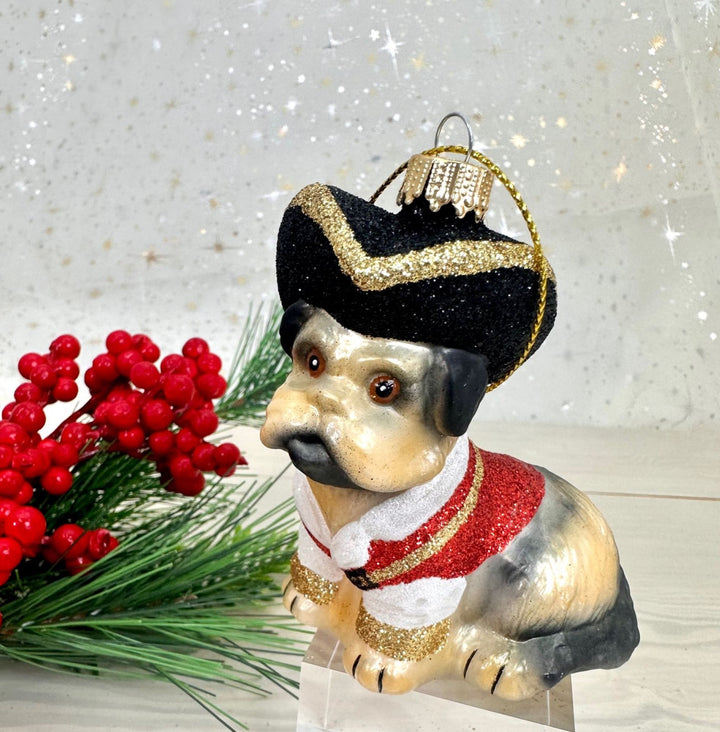 3 3/4" (95mm) Pirate Pug Figurine Ornaments, 1/Box, 6/Case, 6 Pieces