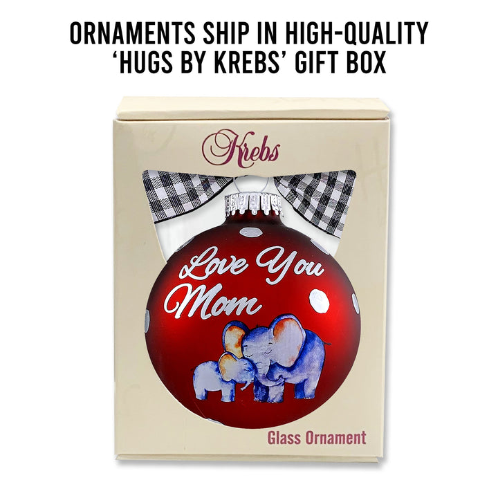 3 1/4" (80mm) Personalizable Hugs Specialty Gift Ornaments, Love you Mom, Port Velvet, 1/Box, 12/Case, 12 Pieces