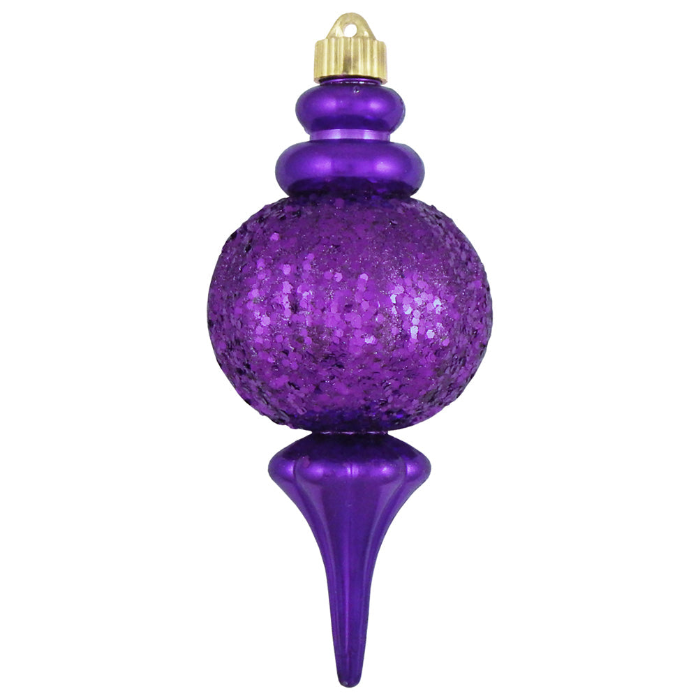 8 2/3" (220mm) Large Commercial Shatterproof Finials, Vivacious Purple , Case, 12 Pieces