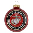 3 1/4" (80mm) Ball Ornaments, US Marine Corps, Flame Red, 1/Box, 12/Case, 12 Pieces