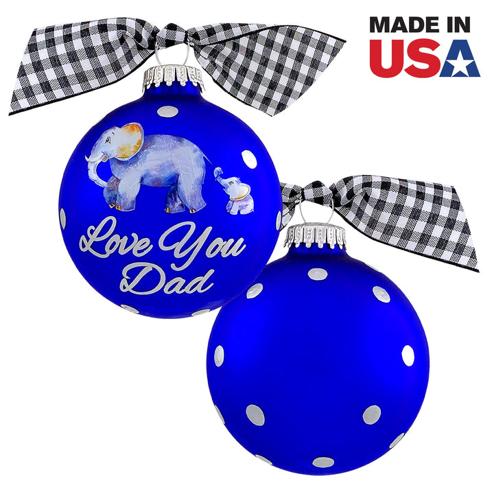 3 1/4" (80mm) Personalizable Hugs Specialty Gift Ornaments, Love you Dad, Royal Velvet, 1/Box, 12/Case, 12 Pieces