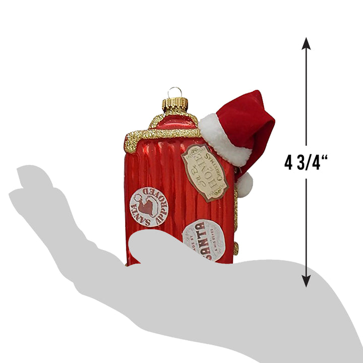 Santa's Suitcase Figurine Ornaments, 1/Box, 6/Case, 6 Pieces
