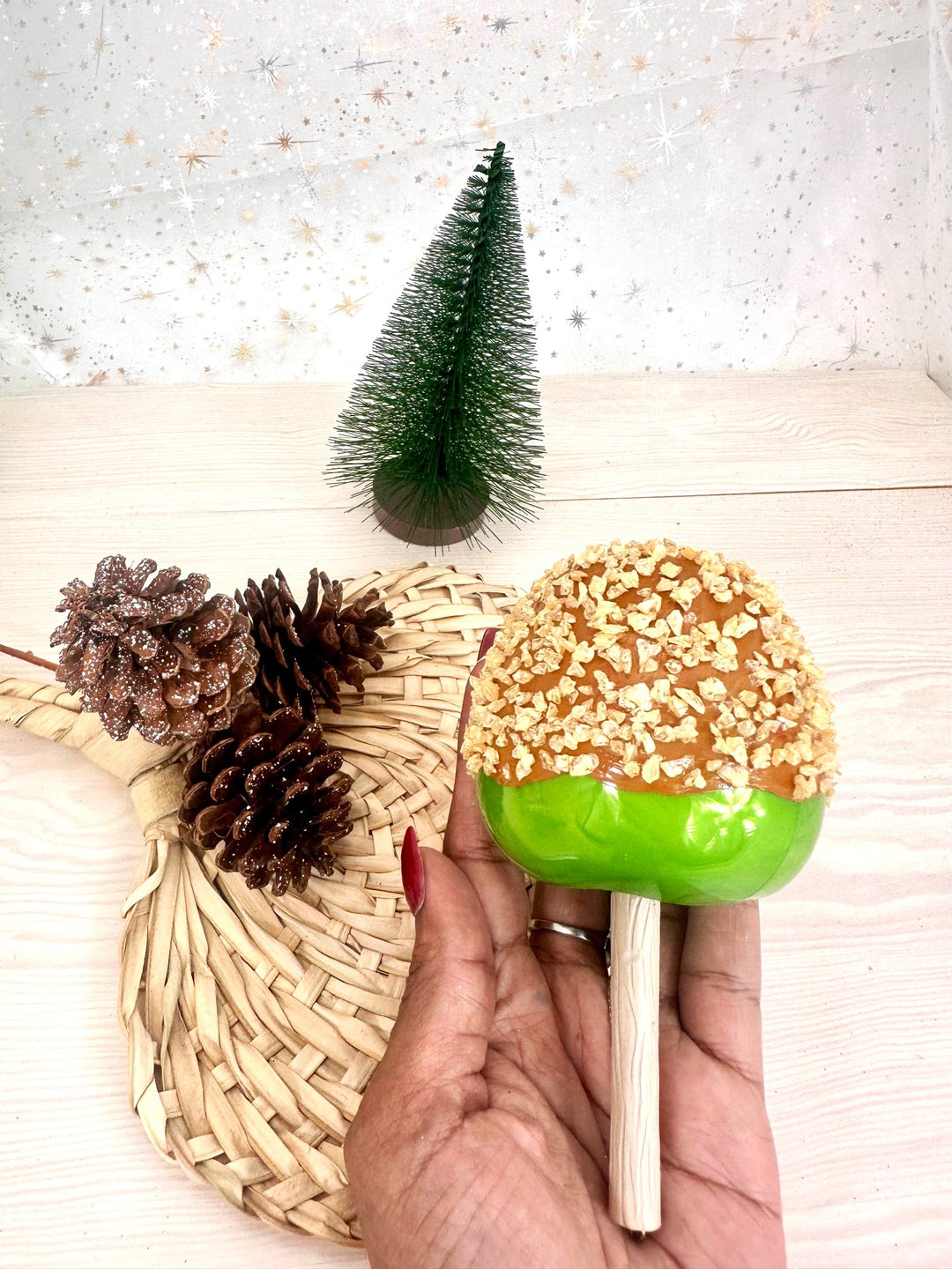 6" (150mm) Caramel Apple Figurine Ornaments, 1/Box, 6/Case, 6 Pieces