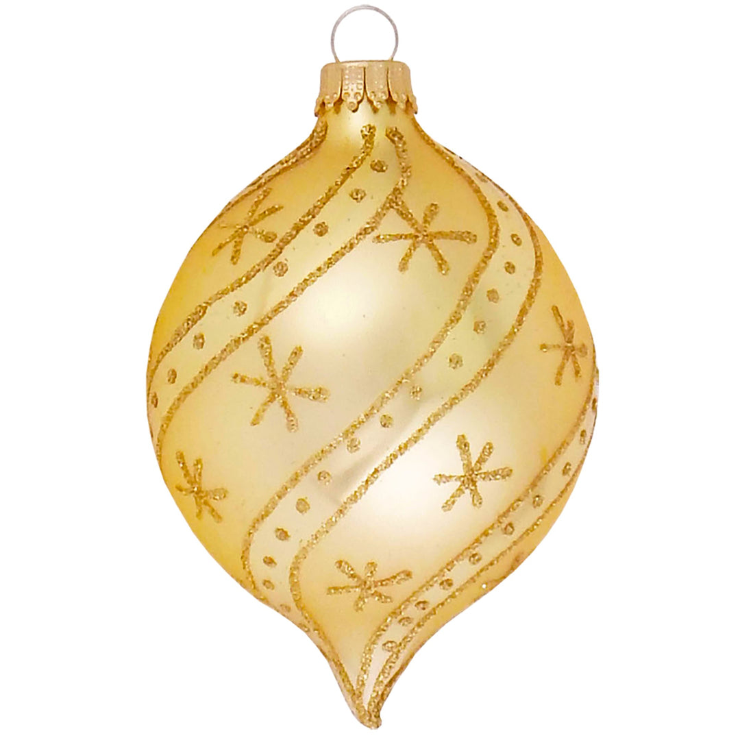 Assorted Sizes Glass Finials, Gold Multi, 12/Box, 4/Case, 48 Pieces