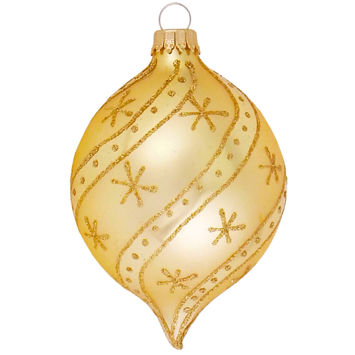 Assorted Sizes Glass Finials, Gold Multi, 12/Box, 4/Case, 48 Pieces