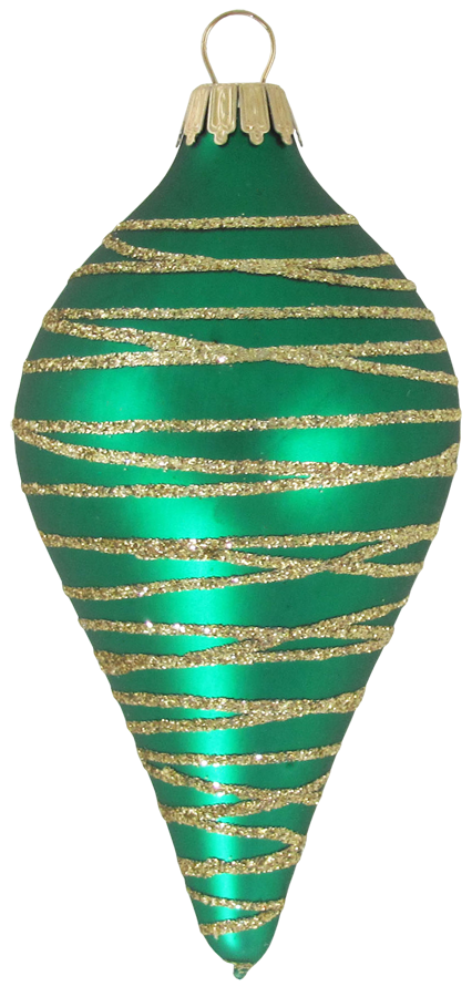 Assorted Sizes Glass Finials, Red/Green/Gold, 12/Box, 4/Case, 48 Pieces
