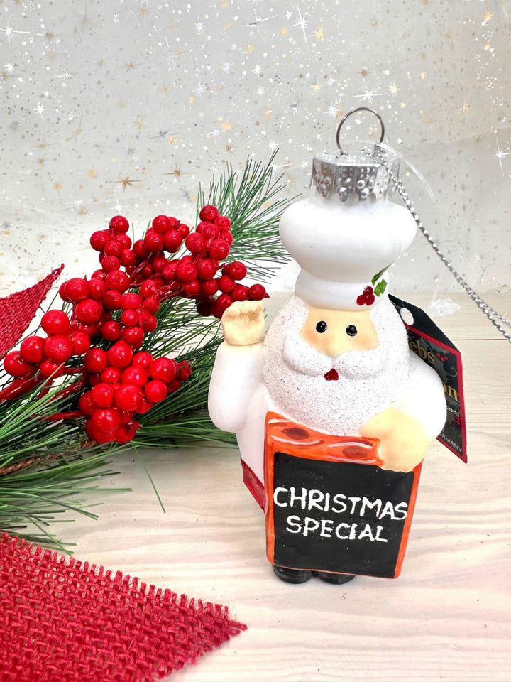 4" (100mm) Chef with Blackboard Figurine Ornaments, 1/Box, 6/Case, 6 Pieces