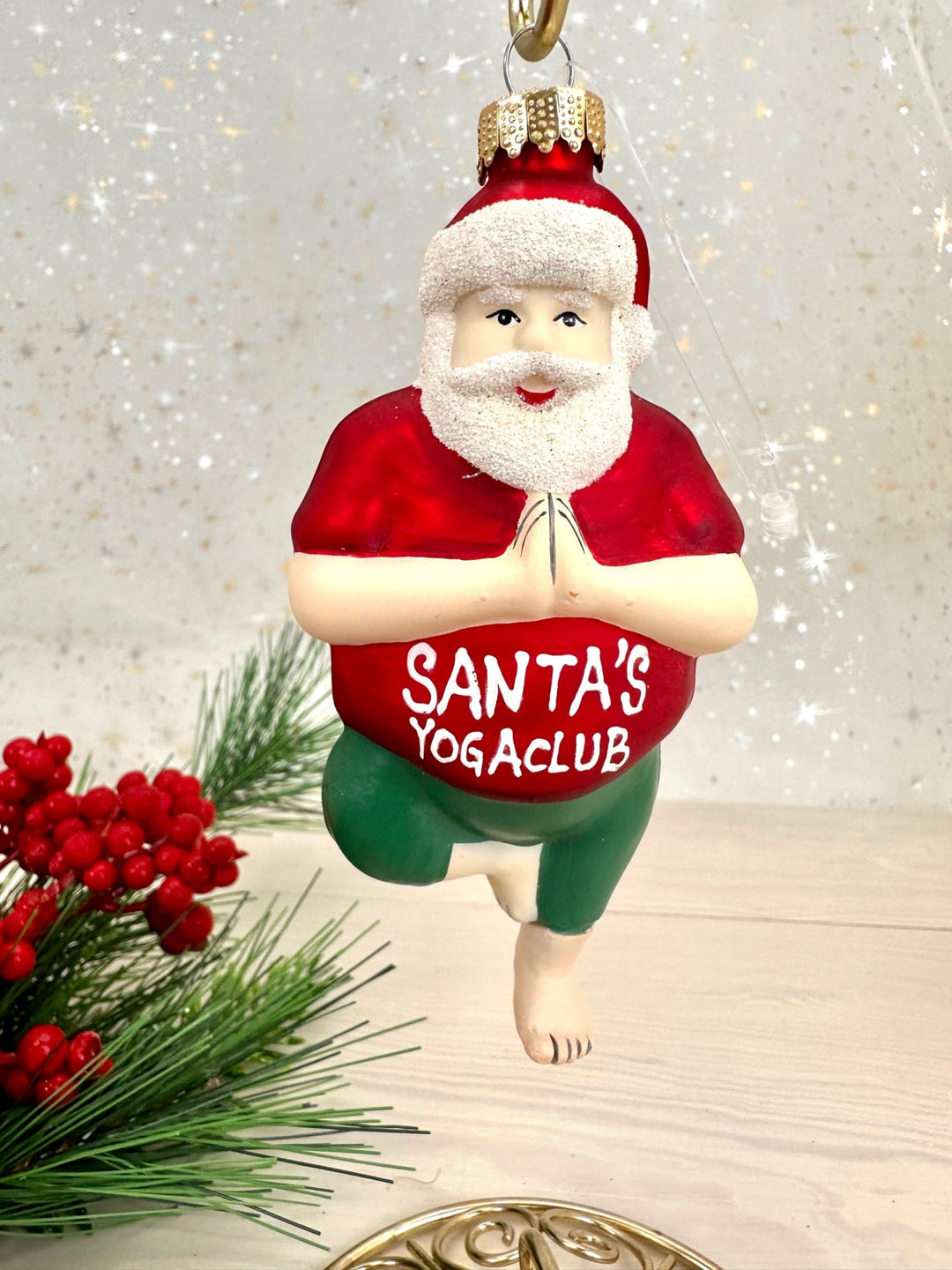 Yoga Santa Standing Figurine Ornaments, 1/Box, 6/Case, 6 Pieces