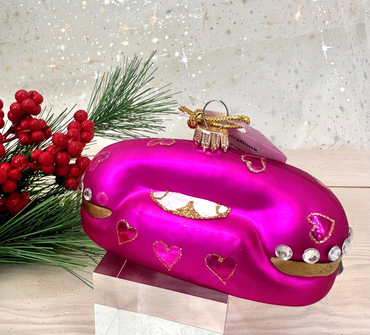 4" (100mm) Pink Telephone Figurine Ornaments, 1/Box, 6/Case, 24 Pieces