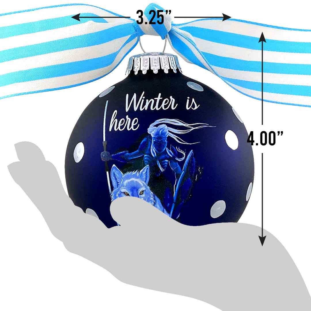 3 1/4" (80mm) Personalizable Hugs Specialty Gift Ornaments, Winter Is Here, Midnight Haze, 1/Box, 12/Case, 12 Pieces