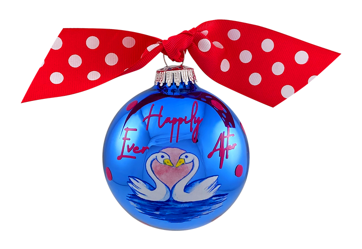 3 1/4" (80mm) Personalizable Hugs Specialty Gift Ornaments, Happily Ever After Swans, Alpine Shine, 1/Box, 12/Case, 12 Pieces