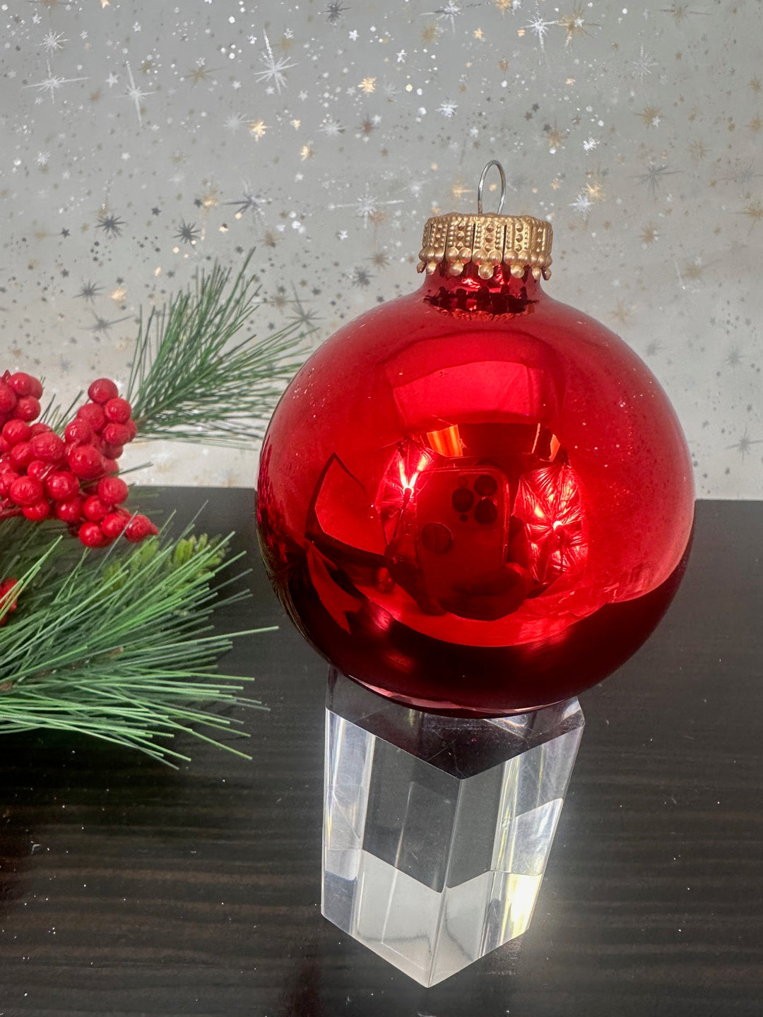 2 5/8" (67mm) Ball Ornaments, Red Romance Variety Set, 12/Box, 12/Case, 144 Pieces