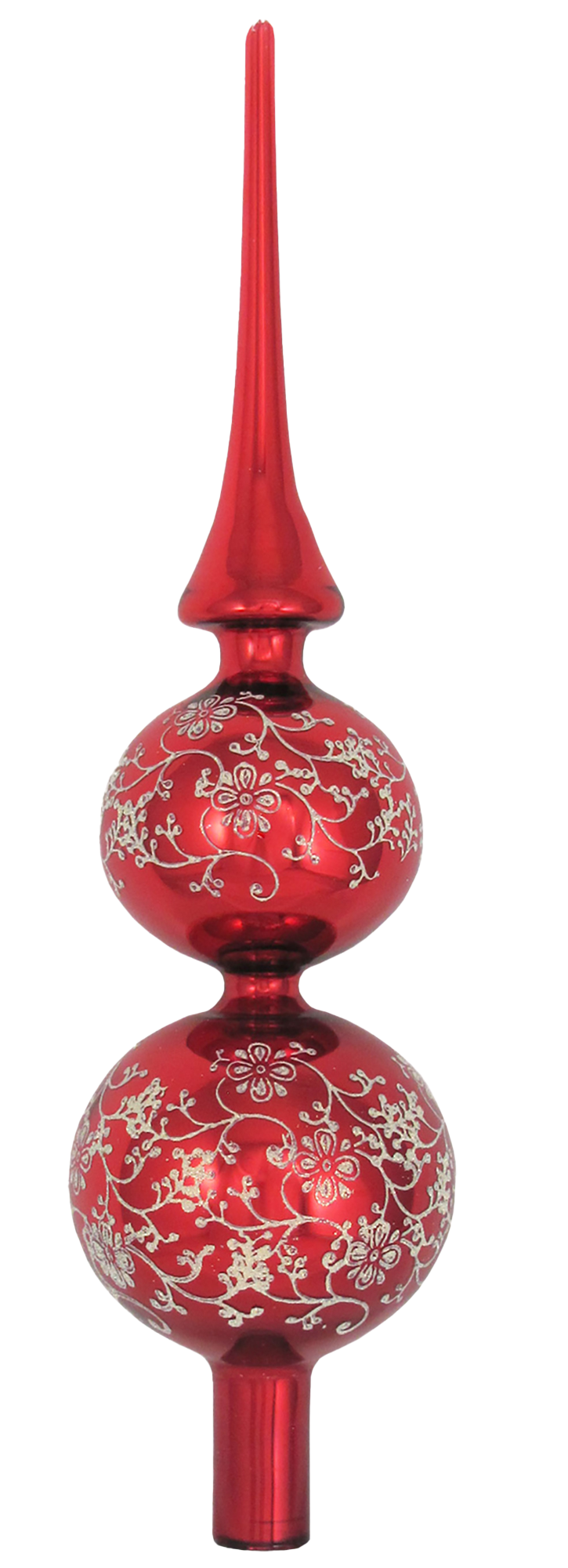 13" (330mm) Glass Treetoppers, Silver, 12/Box, 1/Case, 12 Pieces