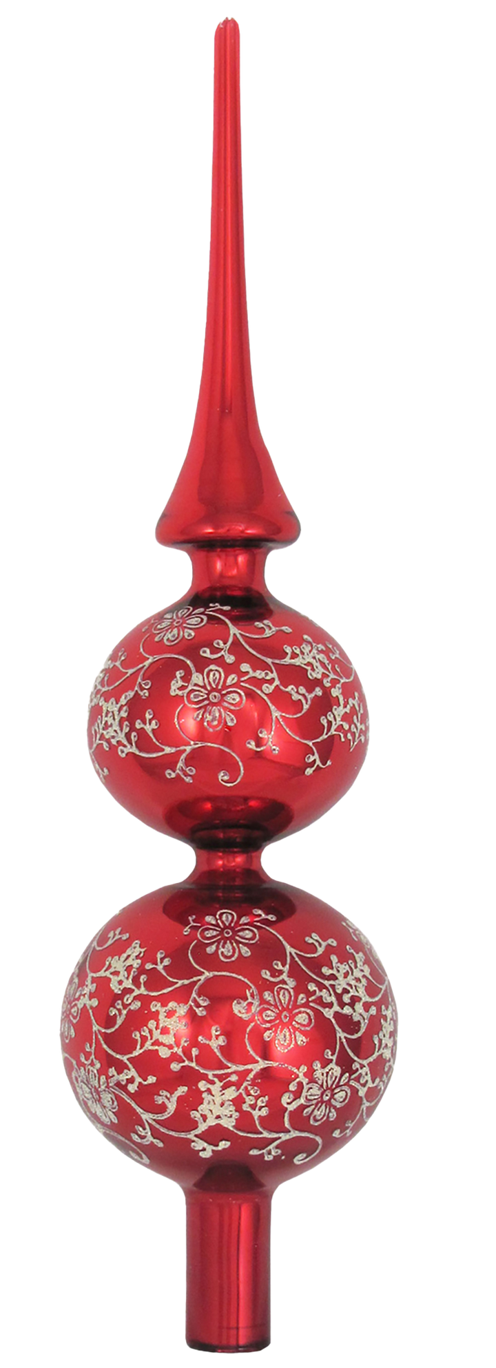13" (330mm) Glass Treetoppers, Silver, 12/Box, 1/Case, 12 Pieces