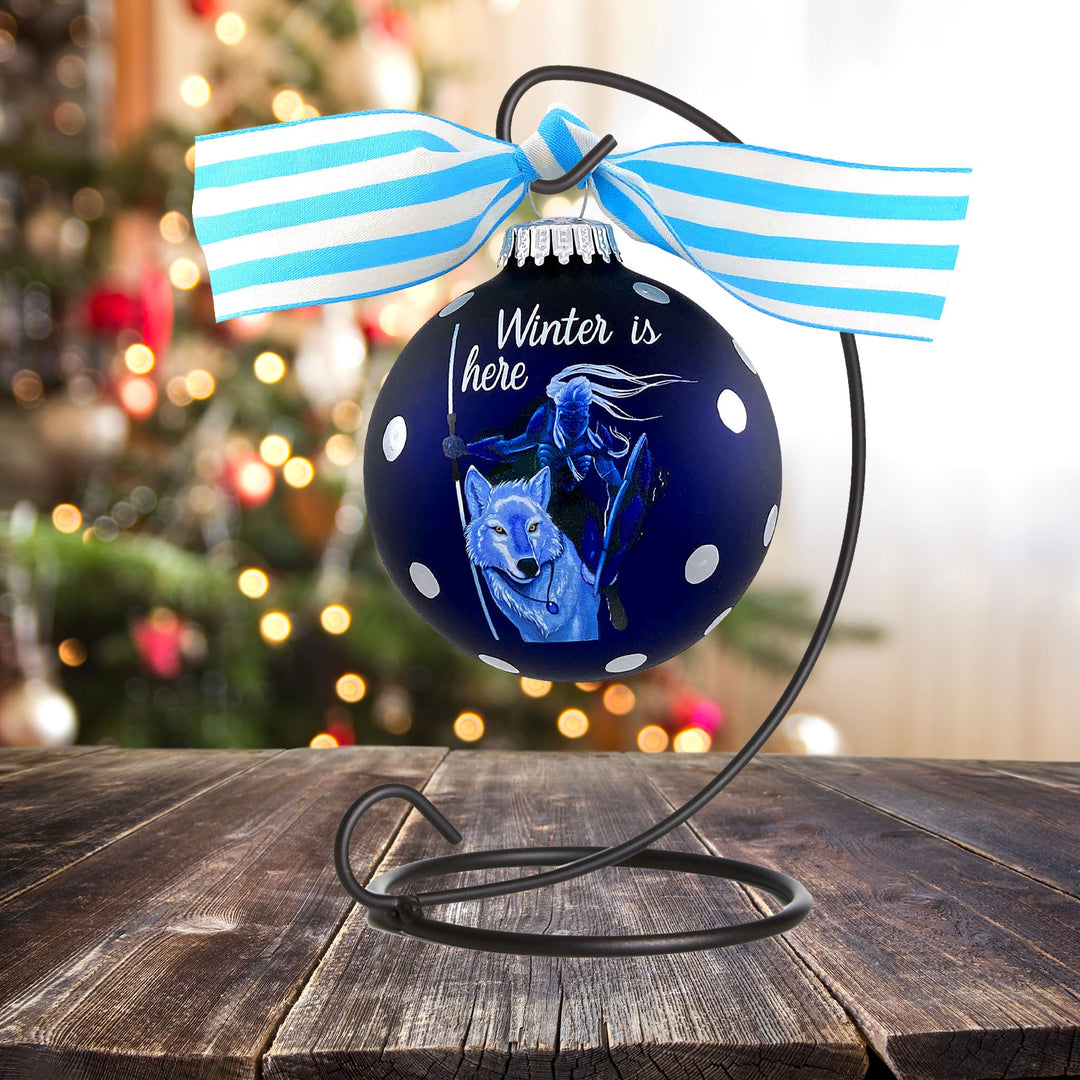 3 1/4" (80mm) Personalizable Hugs Specialty Gift Ornaments, Winter Is Here, Midnight Haze, 1/Box, 12/Case, 12 Pieces