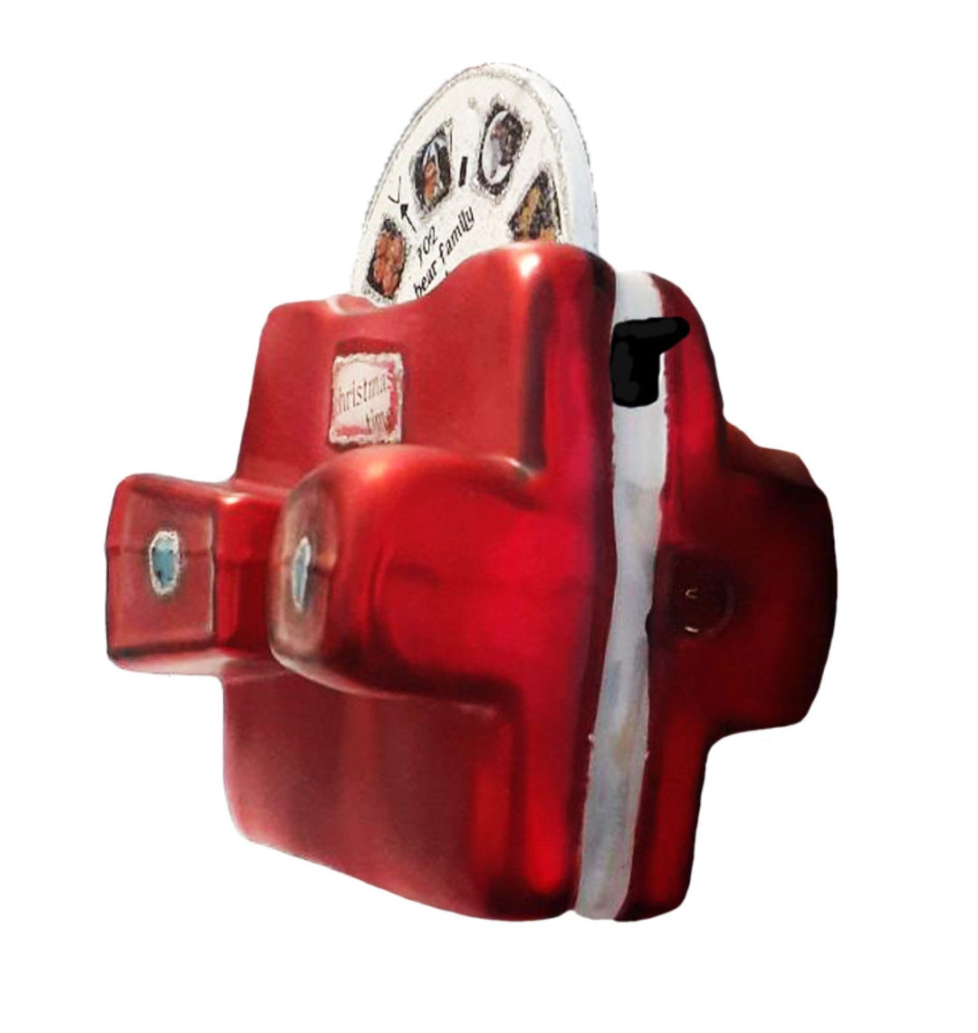 4 1/2" (114mm) Red 3D Viewer Figurine Ornaments, 1/Box, 6/Case, 6 Pieces