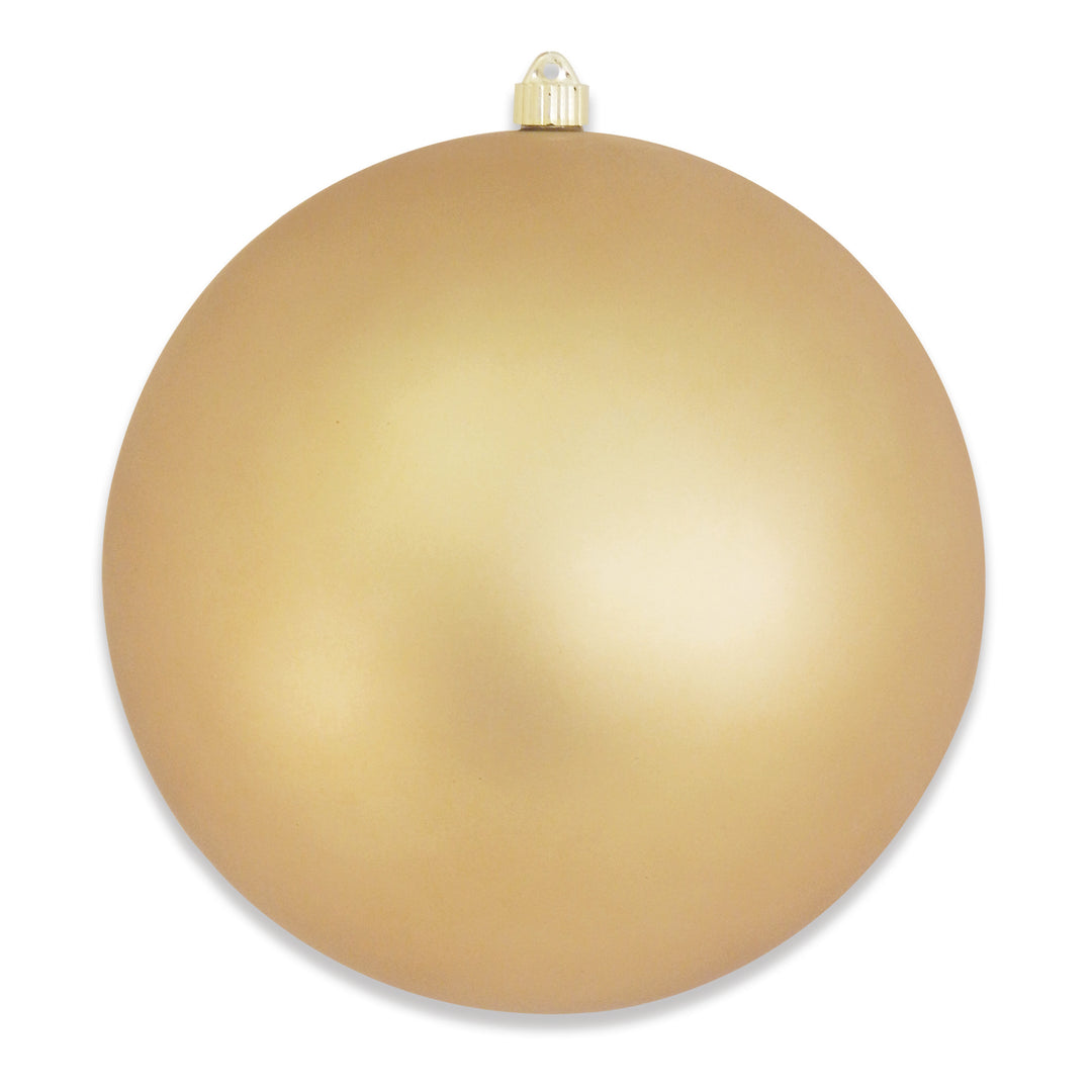 12" (300mm) Giant Commercial Shatterproof Ball Ornament, Gold Dust, Case, 2 Pieces