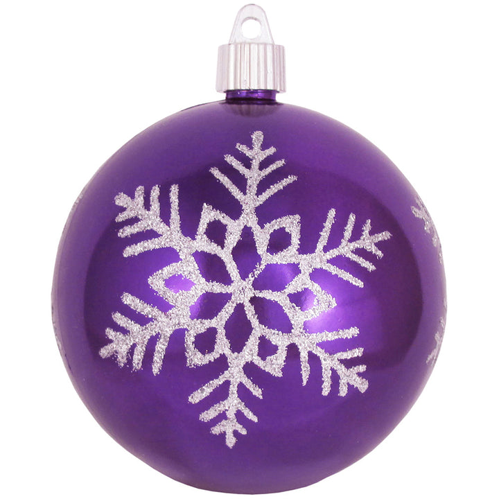 4" (100mm) Large Commercial Shatterproof Ball Ornament, Vivacious Purple, Case, 24 Pieces