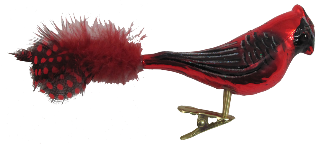 6" (150mm) Clip-On Cardinals Ornaments, 2/Box, 12/Case, 24 Pieces