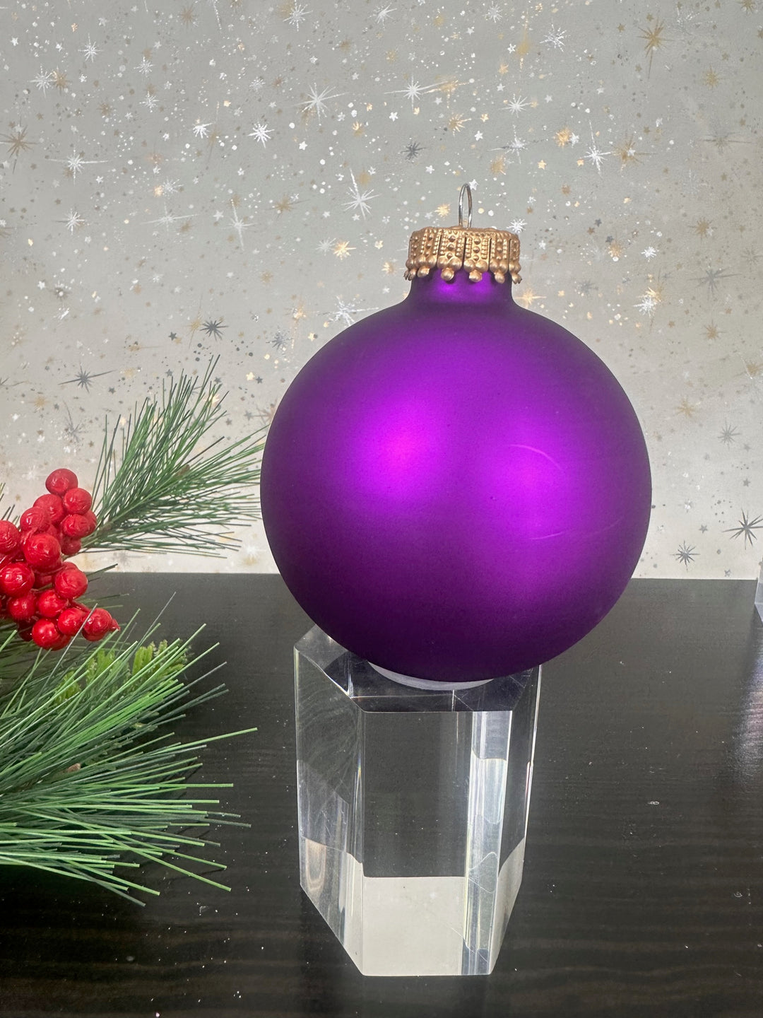 2 5/8" (67mm) Ball Ornaments, Purple Romance Variety Set, 12/Box, 12/Case, 144 Pieces