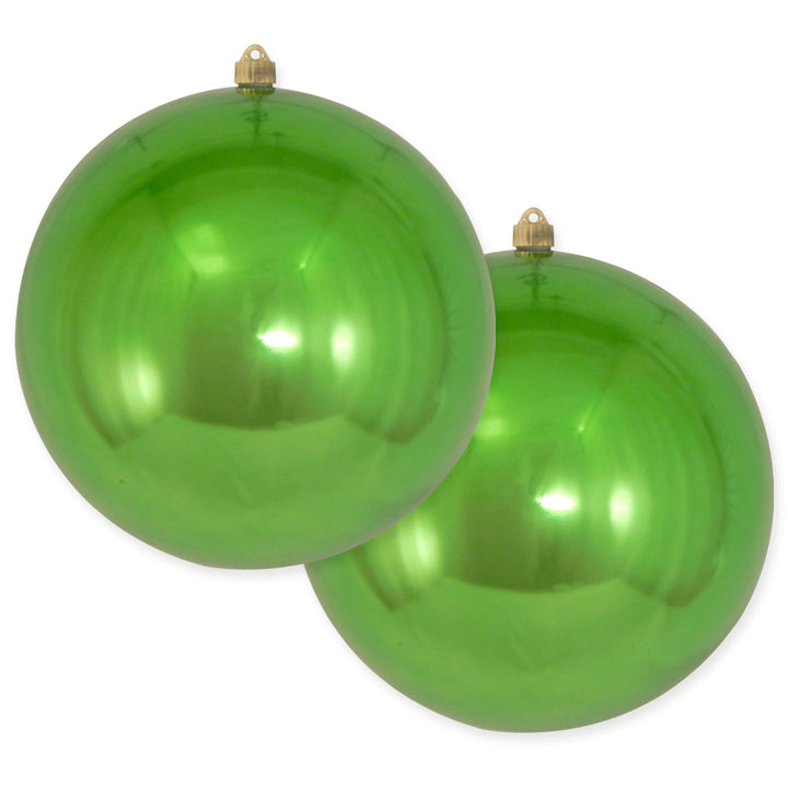 12" (300mm) Giant Commercial Shatterproof Ball Ornament, Limeade, Case, 2 Pieces