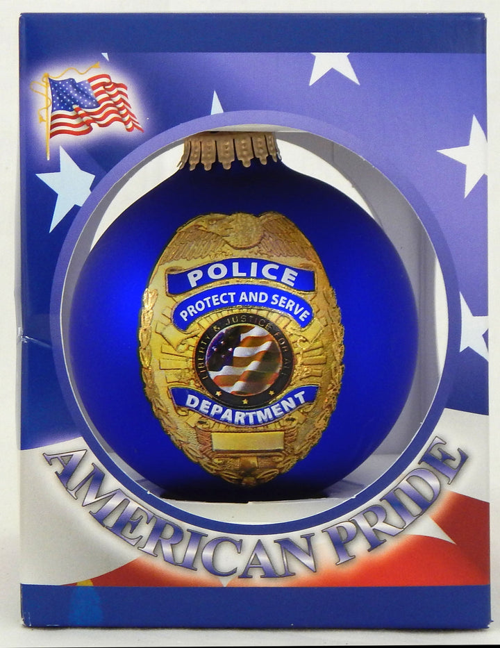 3 1/4" (80mm) Ball Ornaments, First Responder Logos, Multi, 1/Box, 12/Case, 12 Pieces