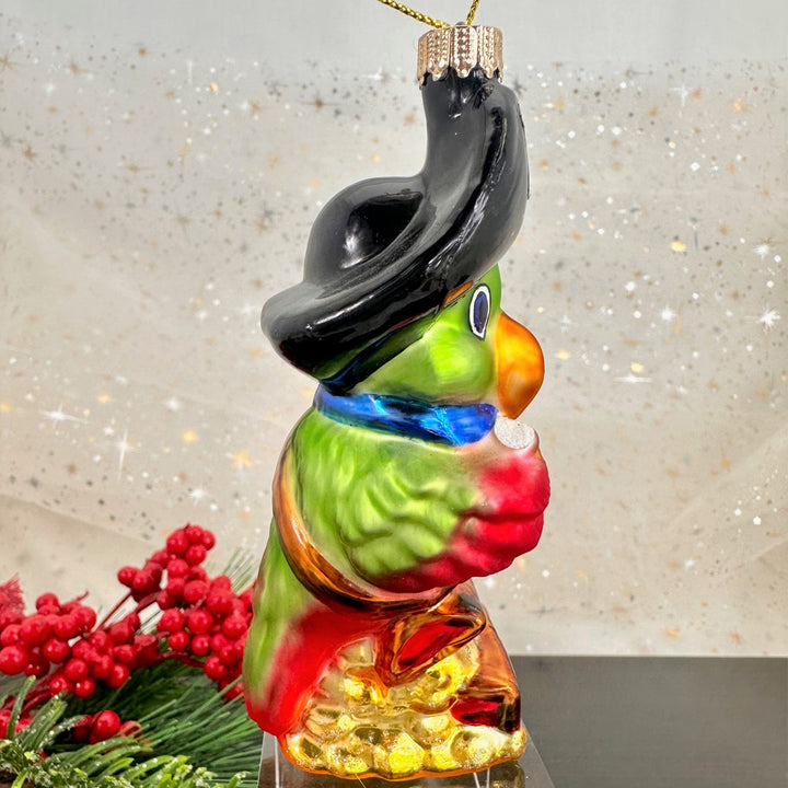 4 3/4" (95mm) Pirate Parrot Figurine Ornaments, 1/Box, 6/Case, 6 Pieces