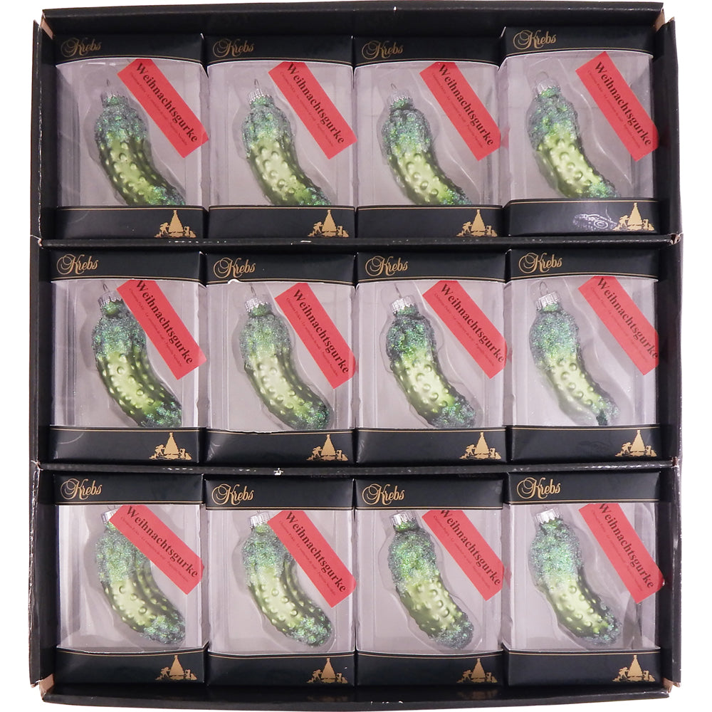 3 1/2" (89mm) Small Christmas Pickle Figurine Ornaments, 1/Box, 24/Case, 24 Pieces