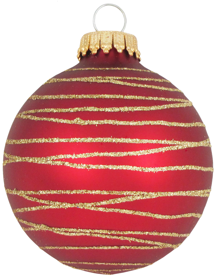 Assorted Sizes Glass Finials, Red/Green/Gold, 12/Box, 4/Case, 48 Pieces