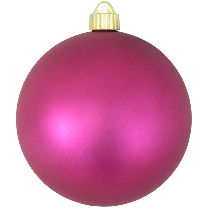 6" (150mm) Commercial Shatterproof Ball Ornament, Matte Glamour Pink, 2 per Bag, 6 Bags per Case, 12 Pieces