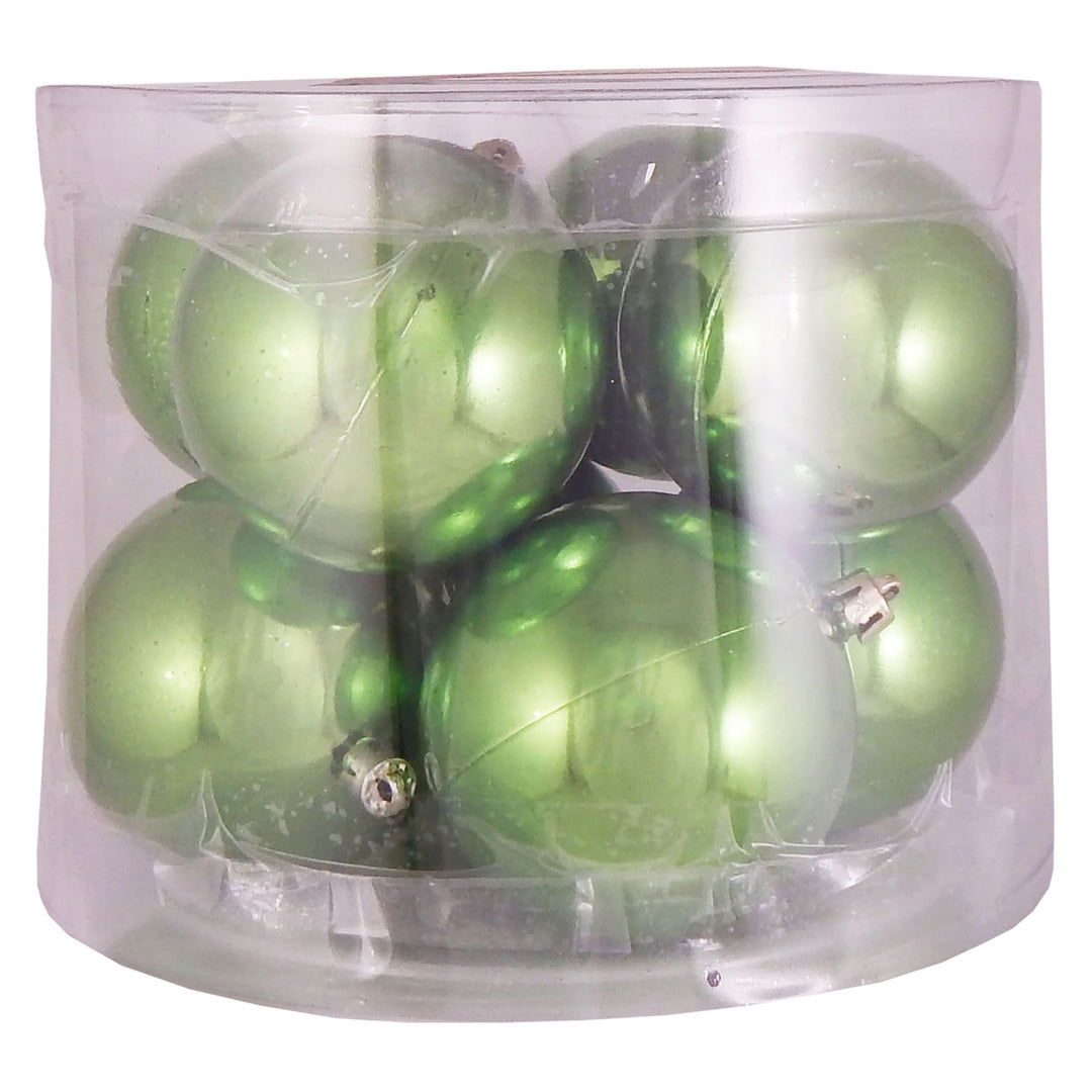 3 1/4" (80mm) Commercial Shatterproof Ball Ornament, Limeade, Case, 80 Pieces