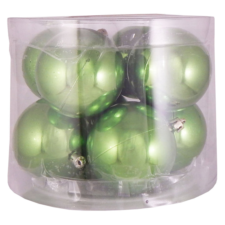 3 1/4" (80mm) Commercial Shatterproof Ball Ornament, Limeade, Case, 80 Pieces
