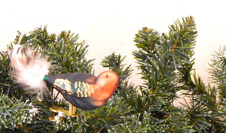 3 1/2" (146mm) Shaded Clip-On Birds Figurine Ornaments, 3/Box, 12/Case, 36 Pieces